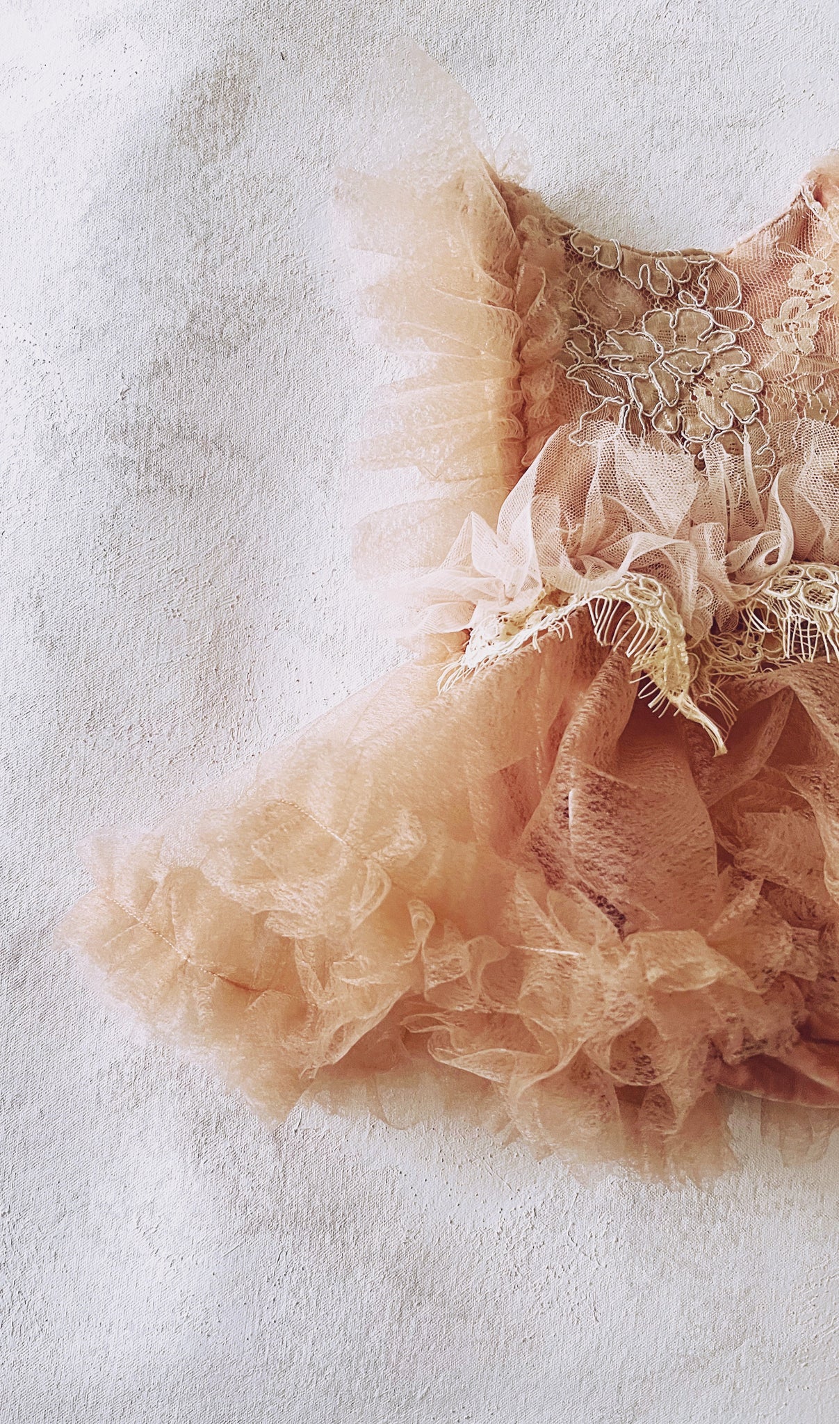Dusty Peach Ruffle Romper