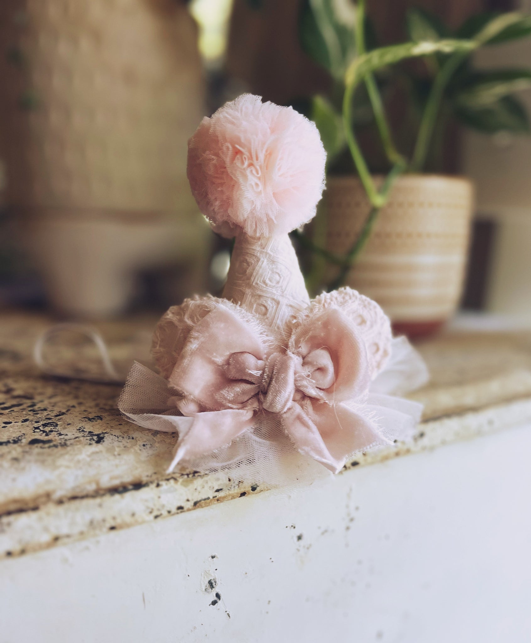 Blush Mouse Party Hat