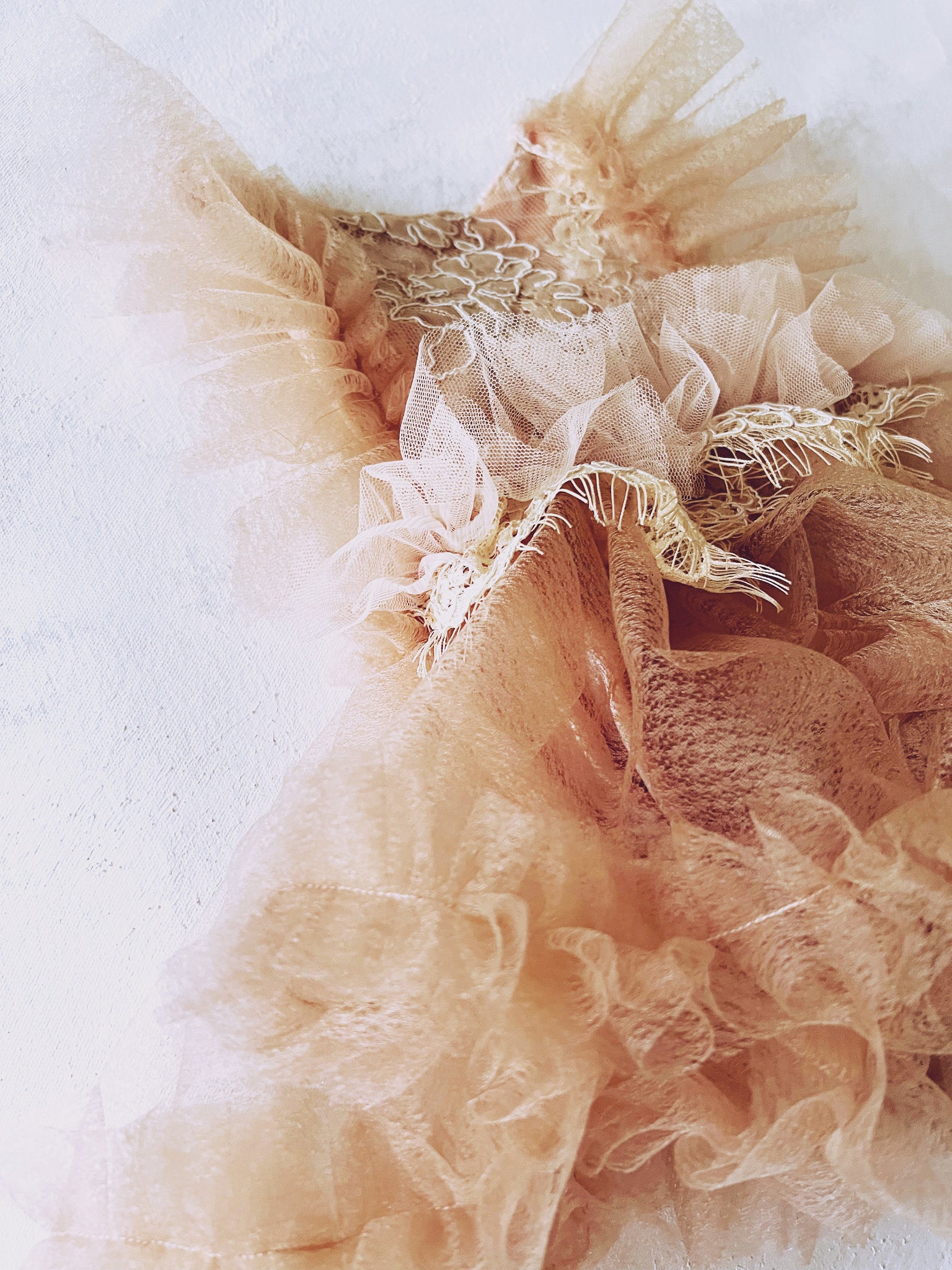 Dusty Peach Ruffle Romper