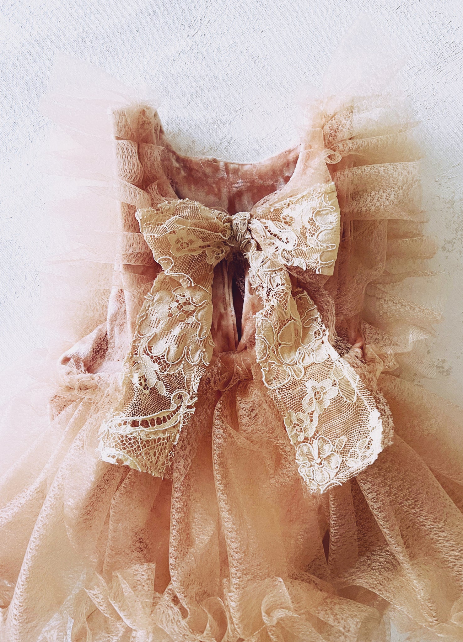 Dusty Peach Ruffle Romper
