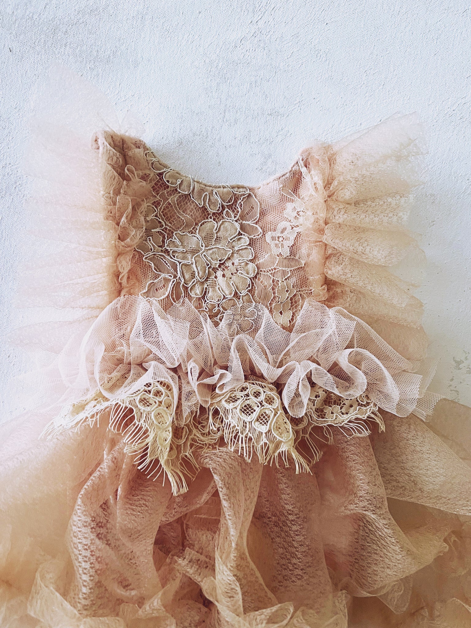 Dusty Peach Ruffle Romper