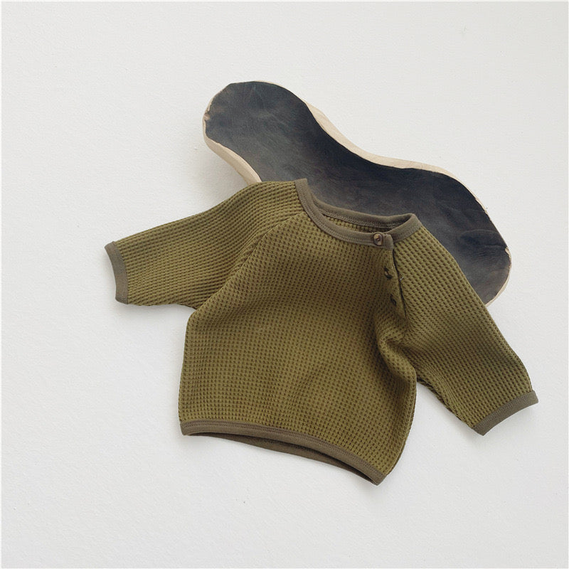 Olive Thermal Pullover