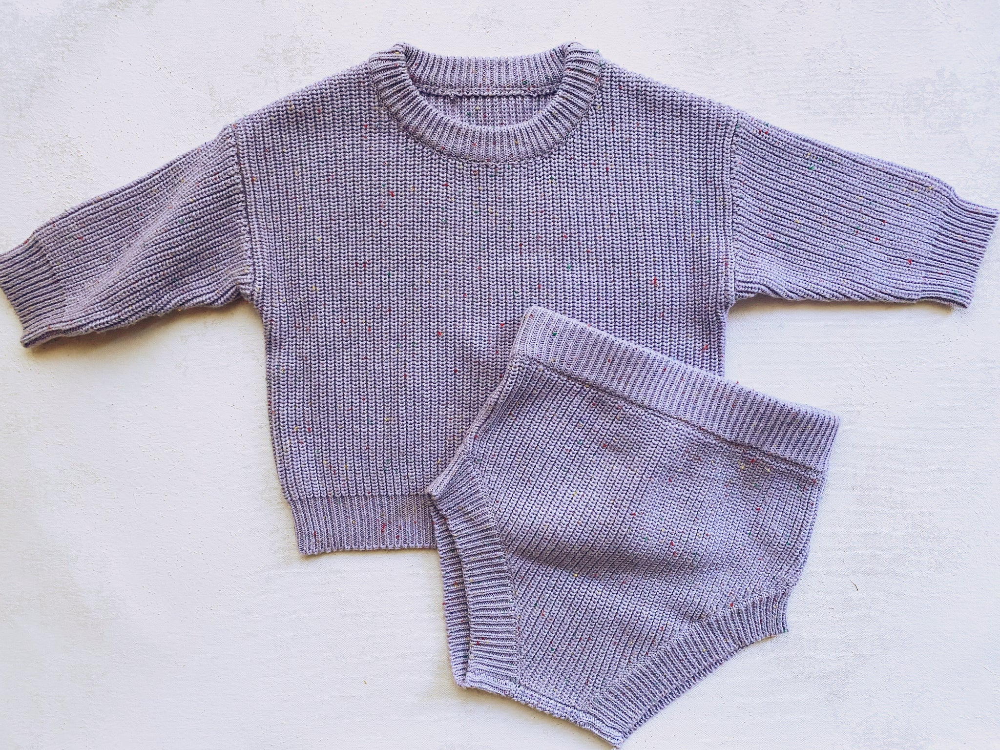 Lavender Knit Bloomie Set