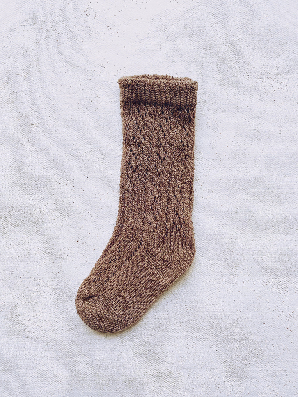 Mocha Lace Knit Knee-Highs