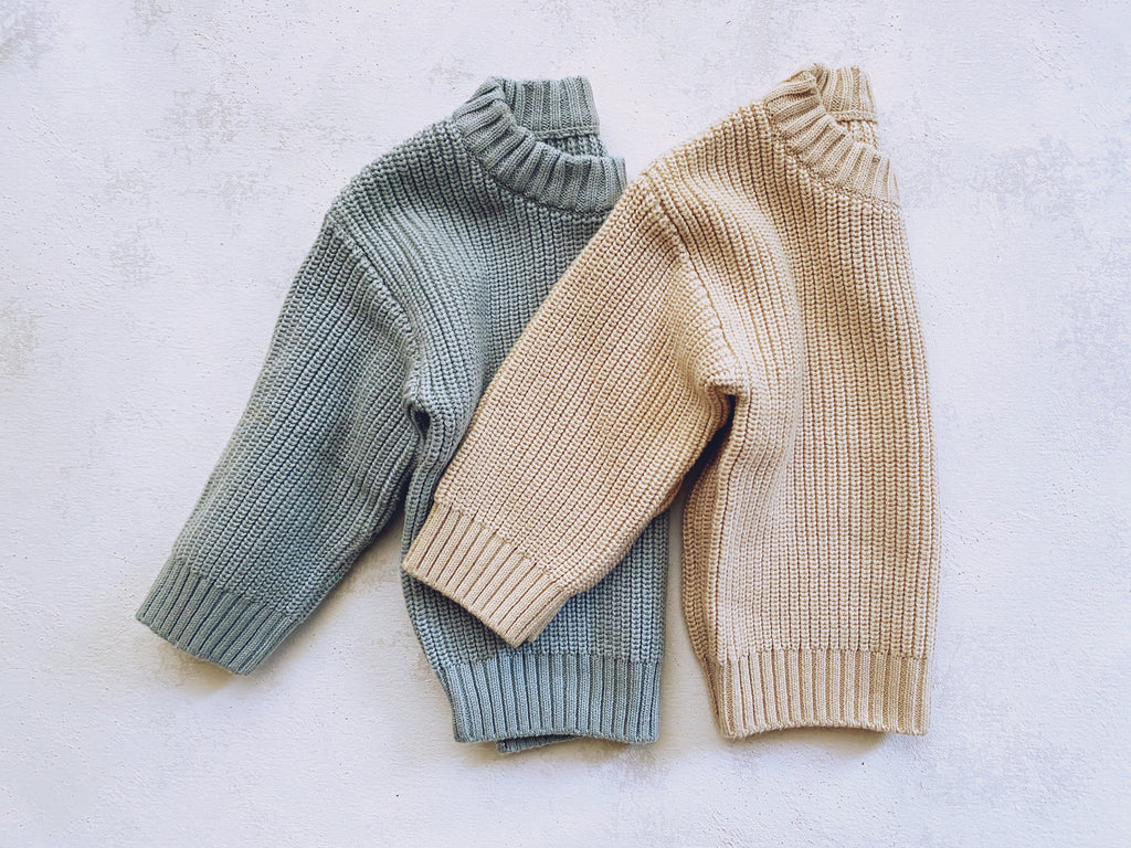 Beige Knit Slouchy Sweater