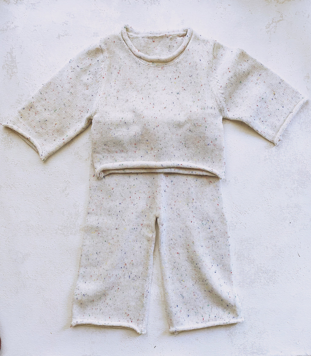 Eggshell Knit Capri Set