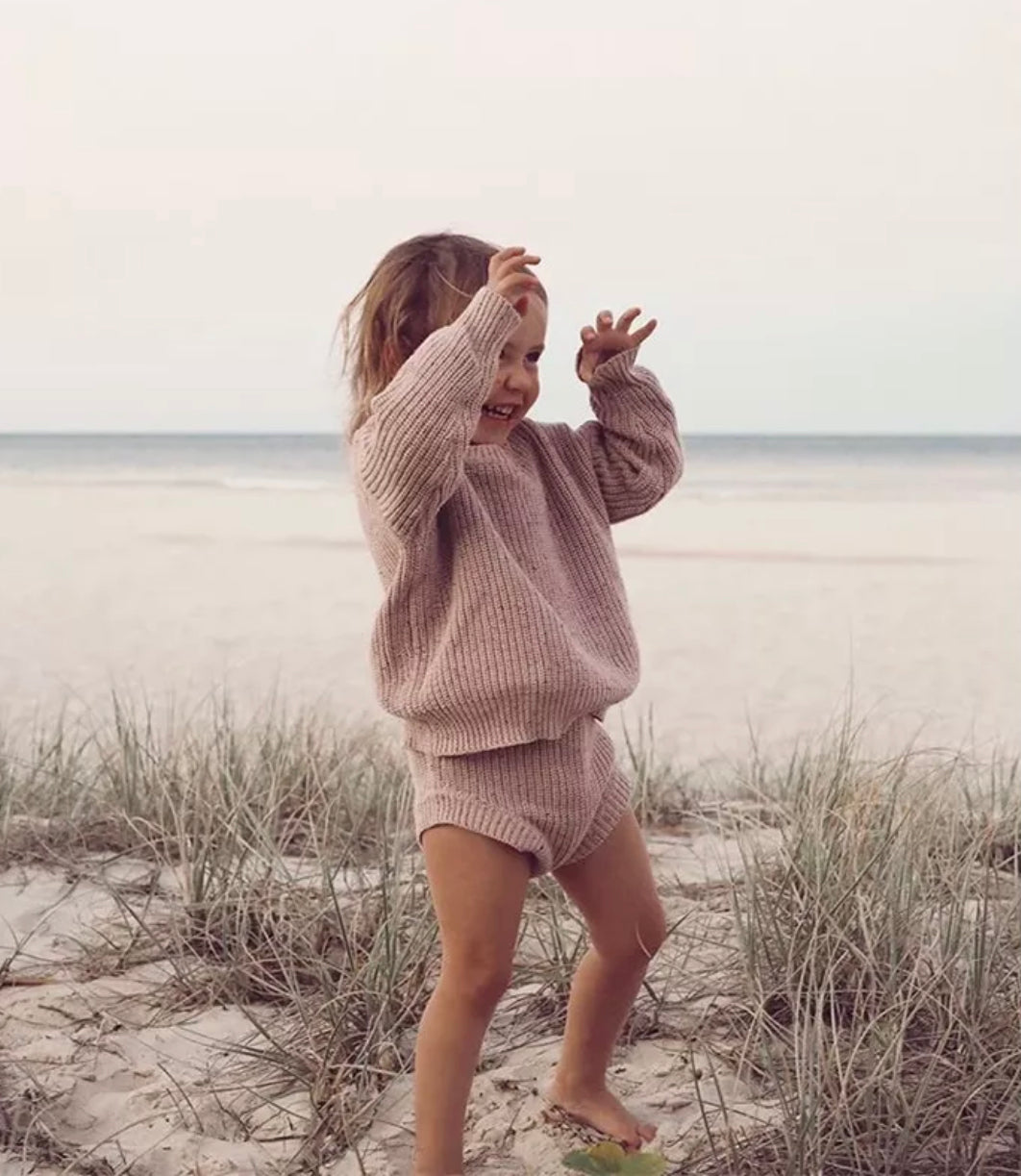 Lavender Knit Bloomie Set