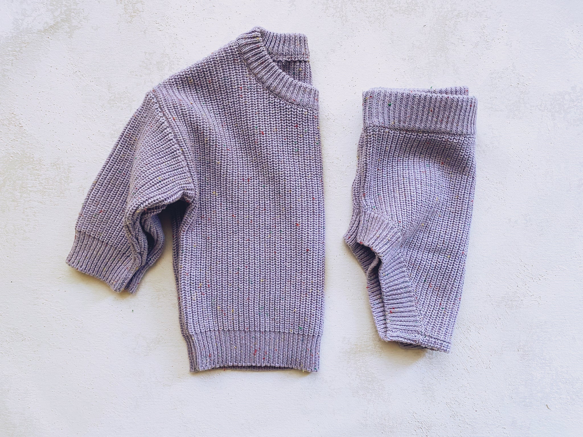 Lavender Knit Bloomie Set
