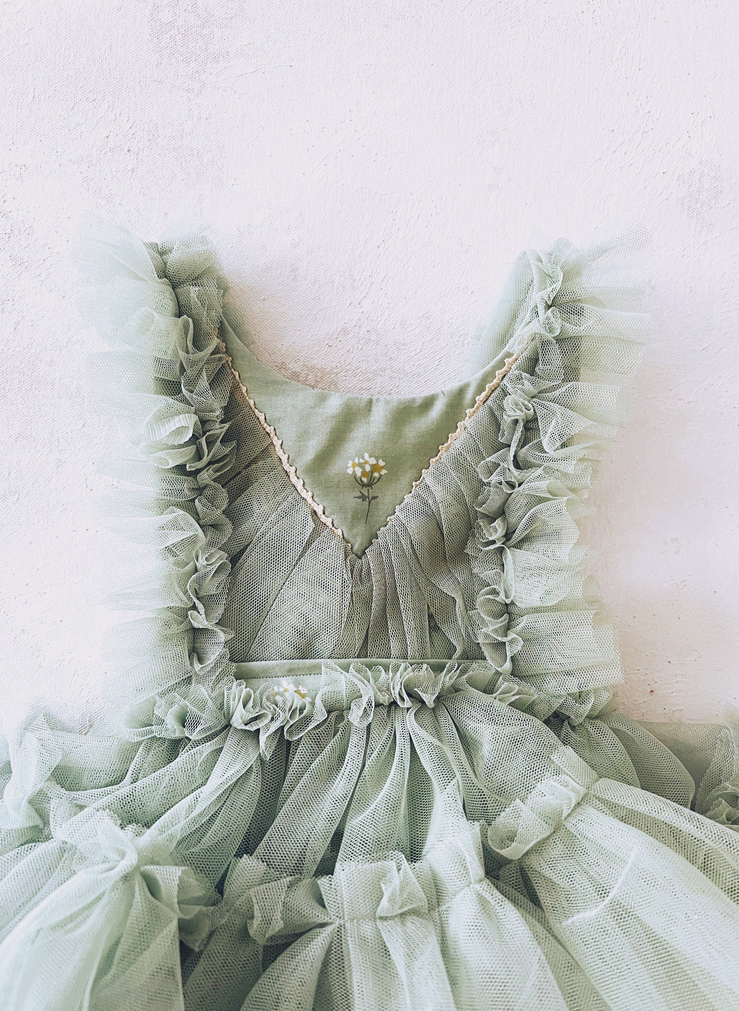 Sage Ruffle Dress