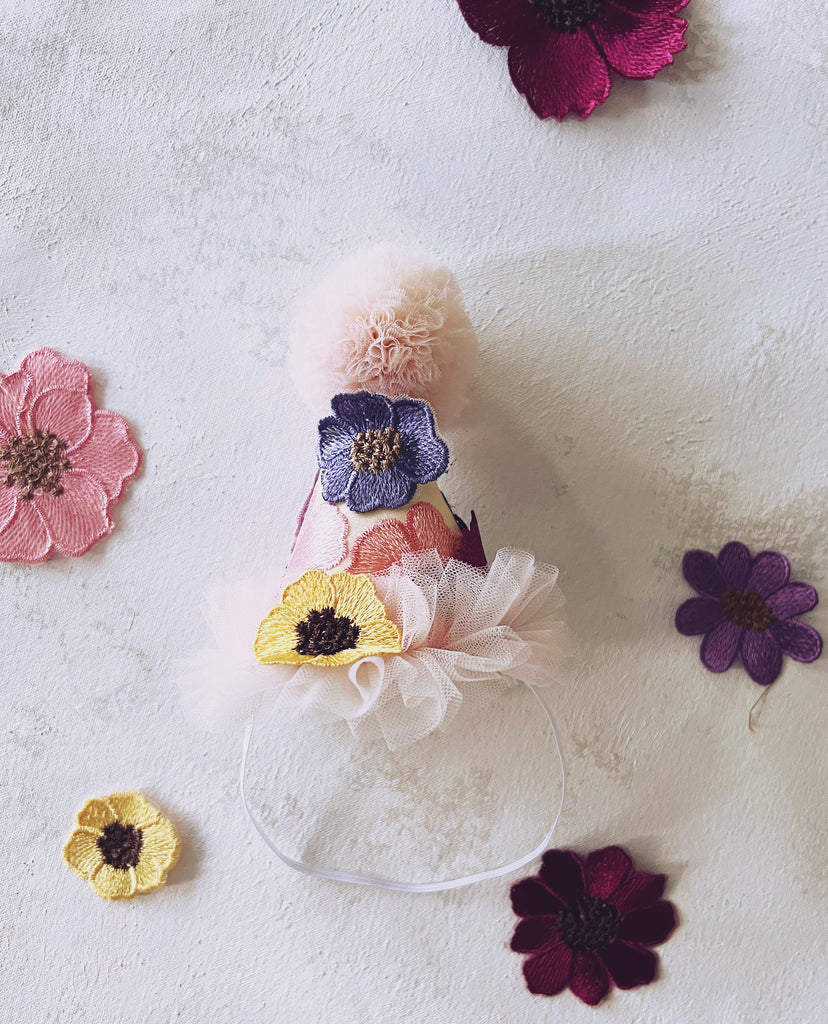 Wildflower Floral Party Hat