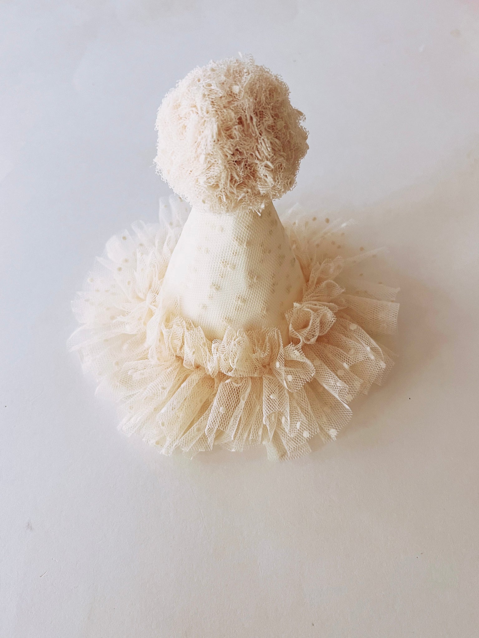 Neutral Tulle Party Hat