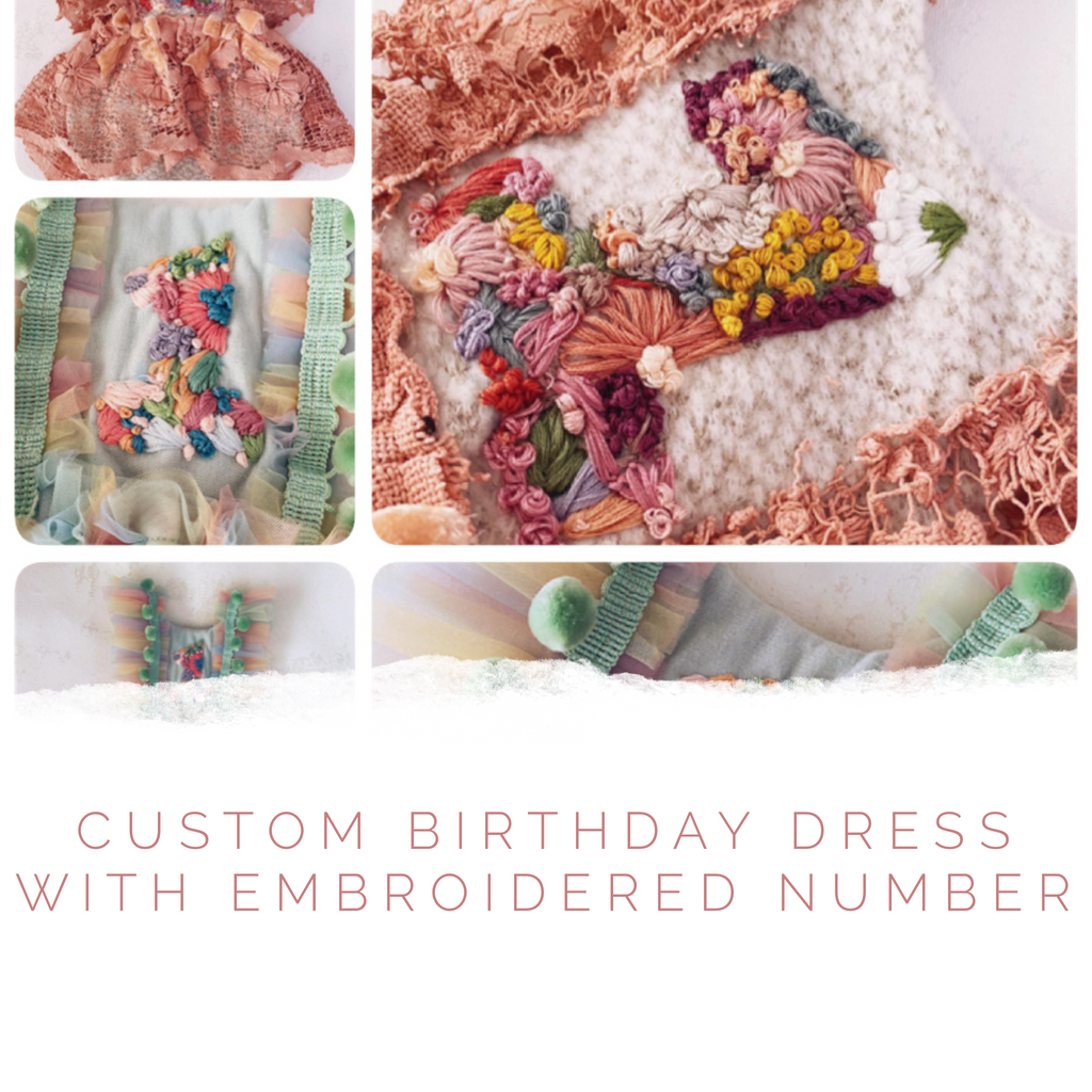 Deposit for Custom Embroidered Birthday Dress