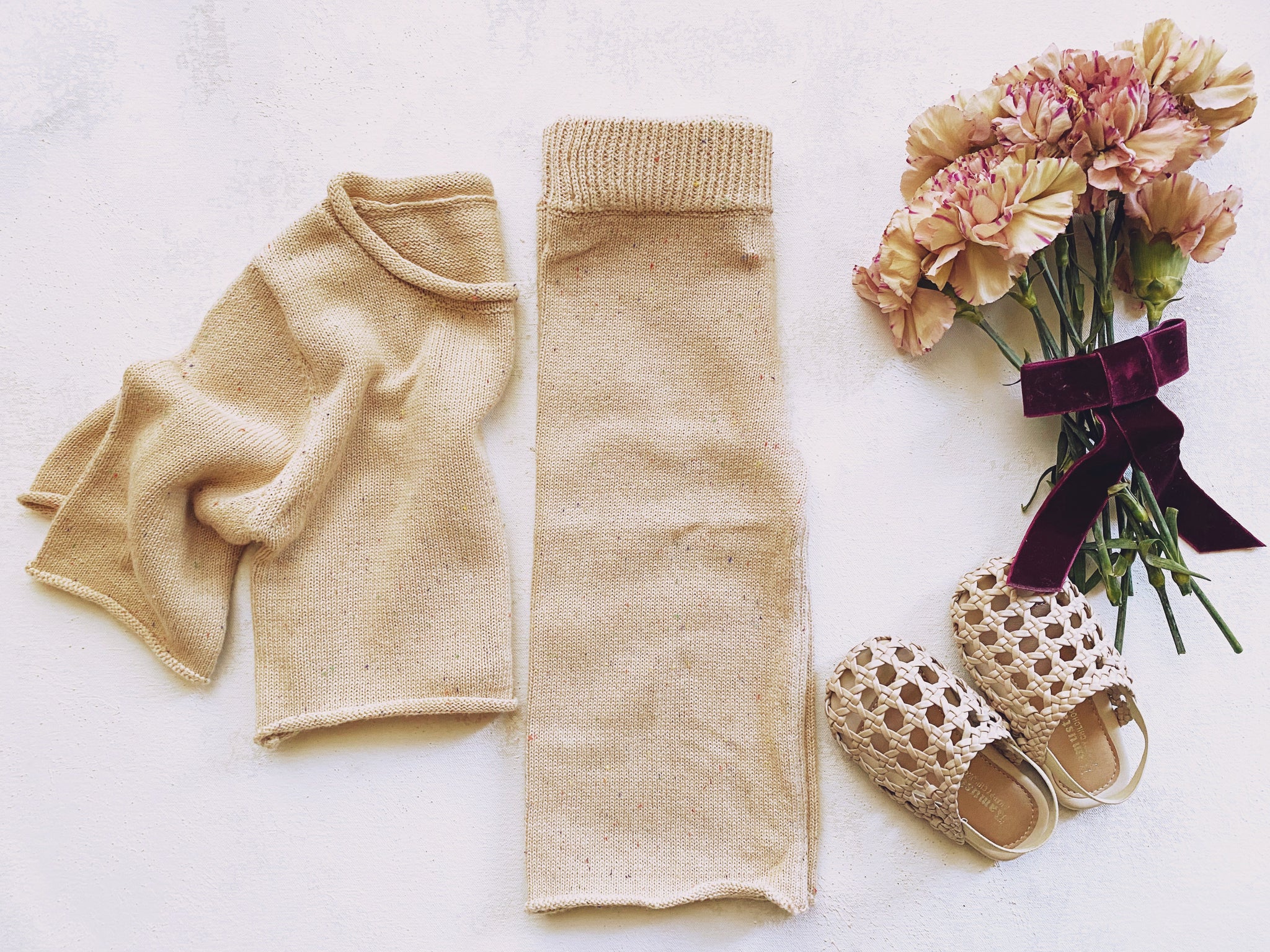 Oatmeal Knit Capri Set — My Darling Emma